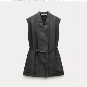 NWT Zara Washed Tied Longline Vest ZW
Collection - Size S
